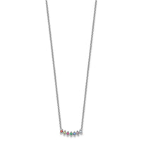 14k White Gold 7 Birthstone Mother's Necklace Mounting-XMP33/7W