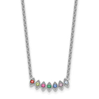 14k White Gold 7 Birthstone Mother's Necklace Mounting-XMP33/7W