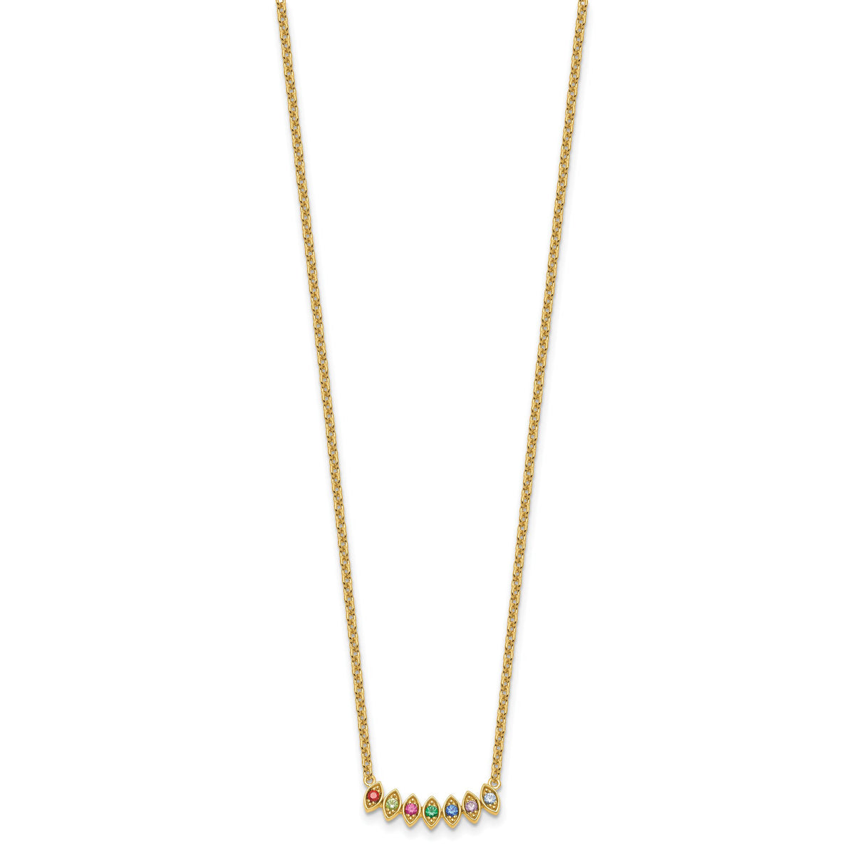 14k 7 Birthstone Mother's Necklace Mounting-XMP33/7Y