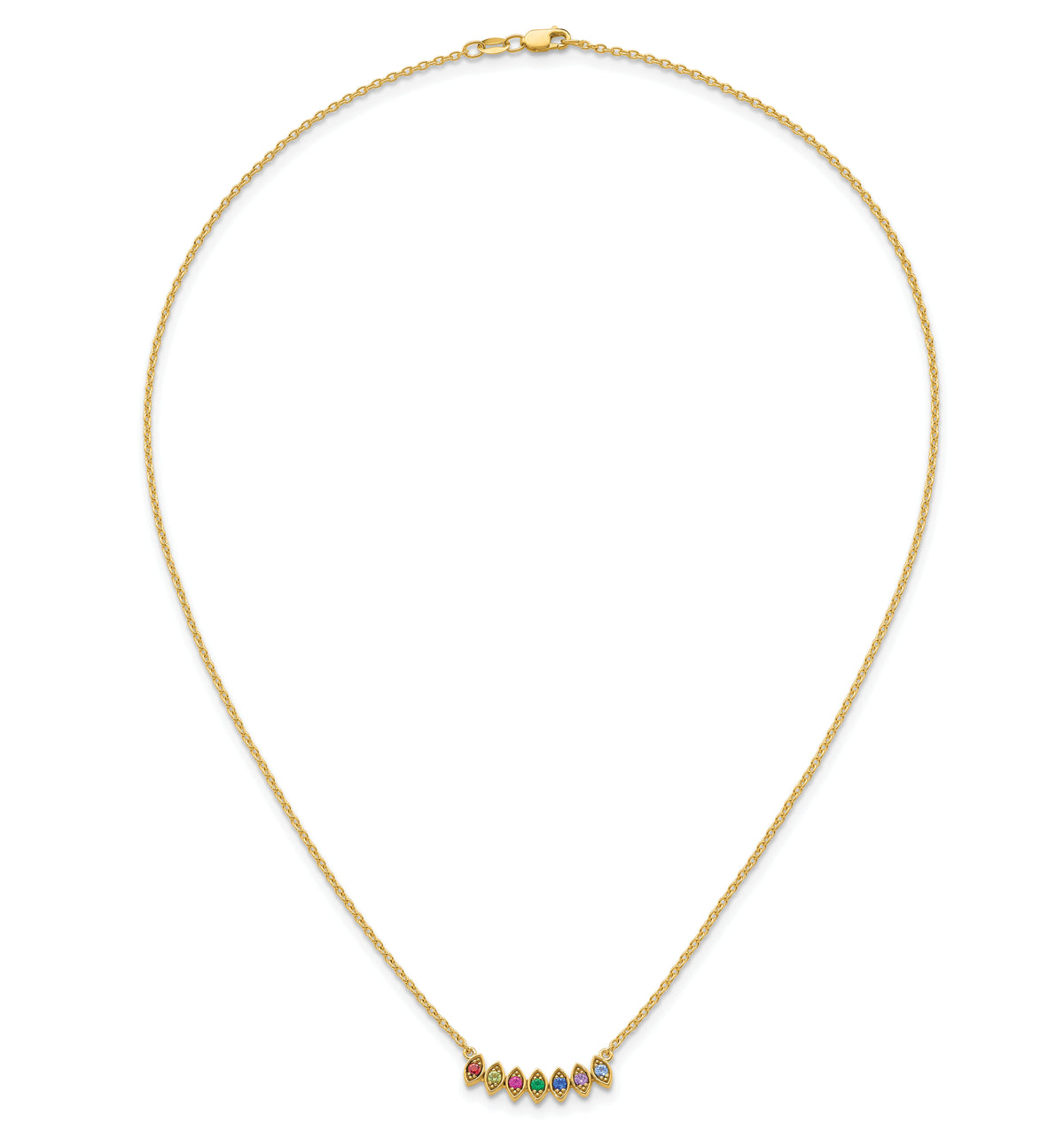14k 7 Birthstone Mother's Necklace Mounting-XMP33/7Y