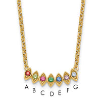 14k 7 Birthstone Mother's Necklace Mounting-XMP33/7Y