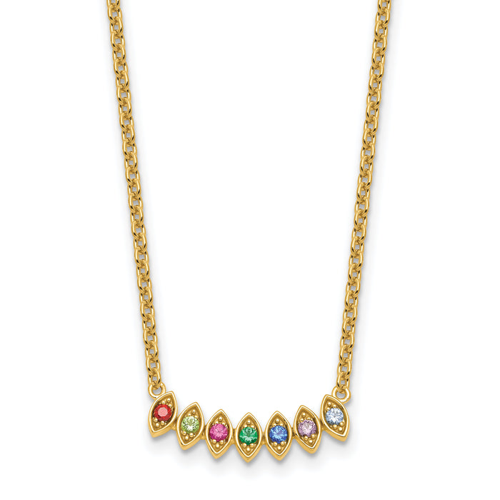 14k 7 Birthstone Mother's Necklace Mounting-XMP33/7Y