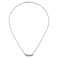 14k White Gold 8 Birthstone Mother's Necklace Mounting-XMP33/8W