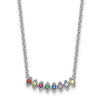 14k White Gold 8 Birthstone Mother's Necklace Mounting-XMP33/8W
