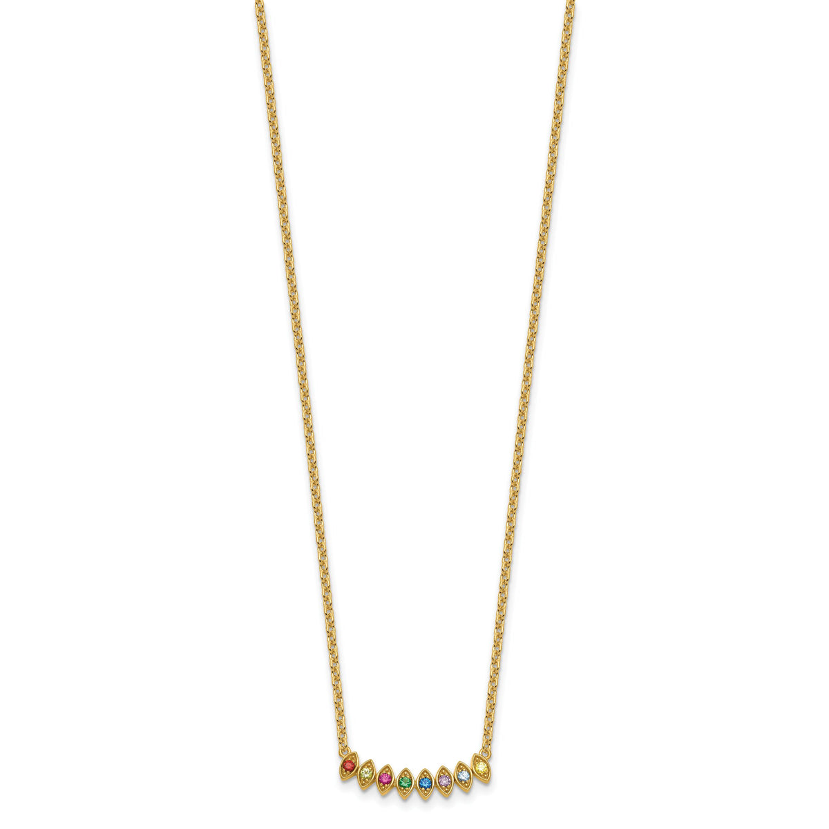 14k 8 Birthstone Mother's Necklace Mounting-XMP33/8Y