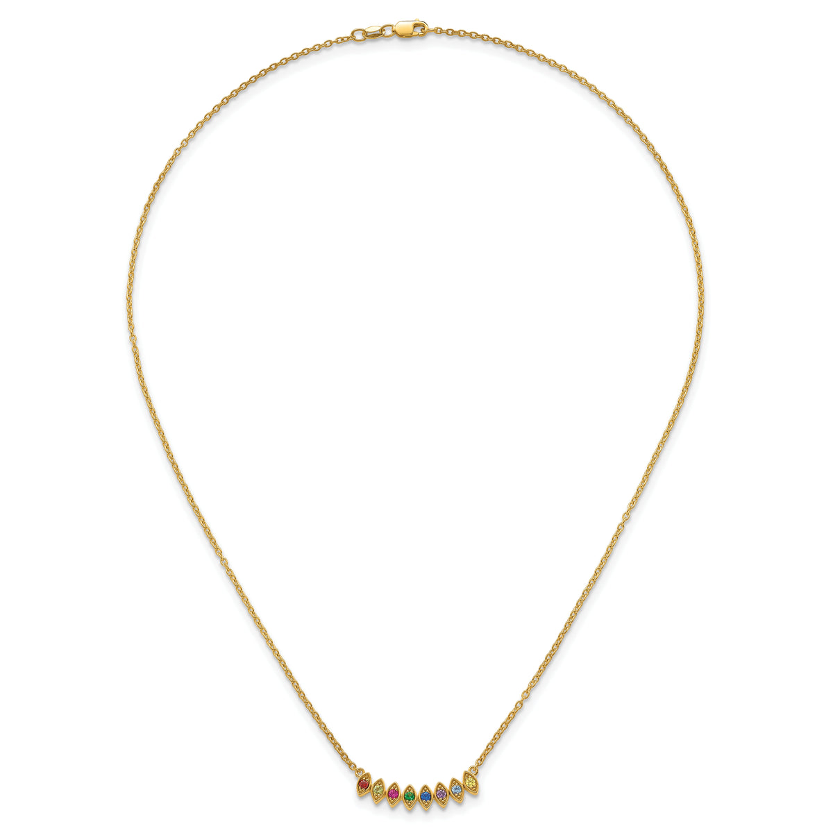 14k 8 Birthstone Mother's Necklace Mounting-XMP33/8Y