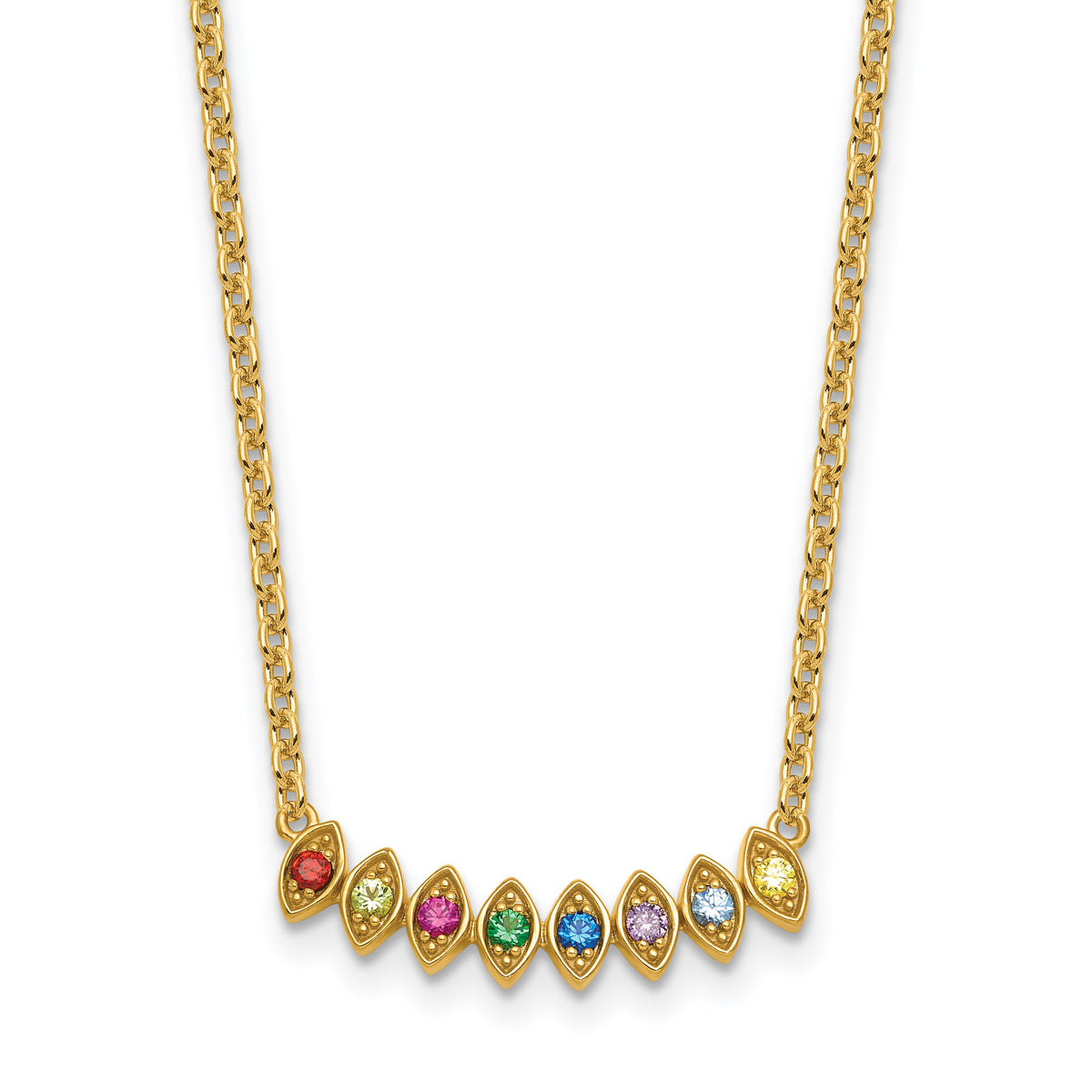 14k 8 Birthstone Mother's Necklace Mounting-XMP33/8Y