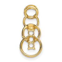 14k 3 Synthetic Stone Family Pendant-XMP51/3SY