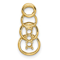 14k 3 Synthetic Stone Family Pendant-XMP51/3SY