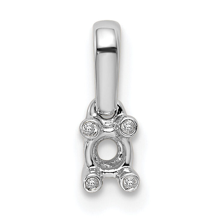 14K White Gold Family Jewelry Genuine Stone & Diamond Set Pendant-XMPW31/1GY