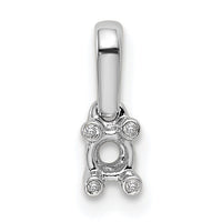 14K White Gold Family Jewelry Genuine Stone & Diamond Set Pendant-XMPW31/1GY