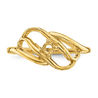 14k Polished 1-Stone Mothers Ring Mounting-XMR1/1