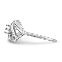 14k White Gold Polished 1-Stone Mothers Ring Mounting-XMR1/1W