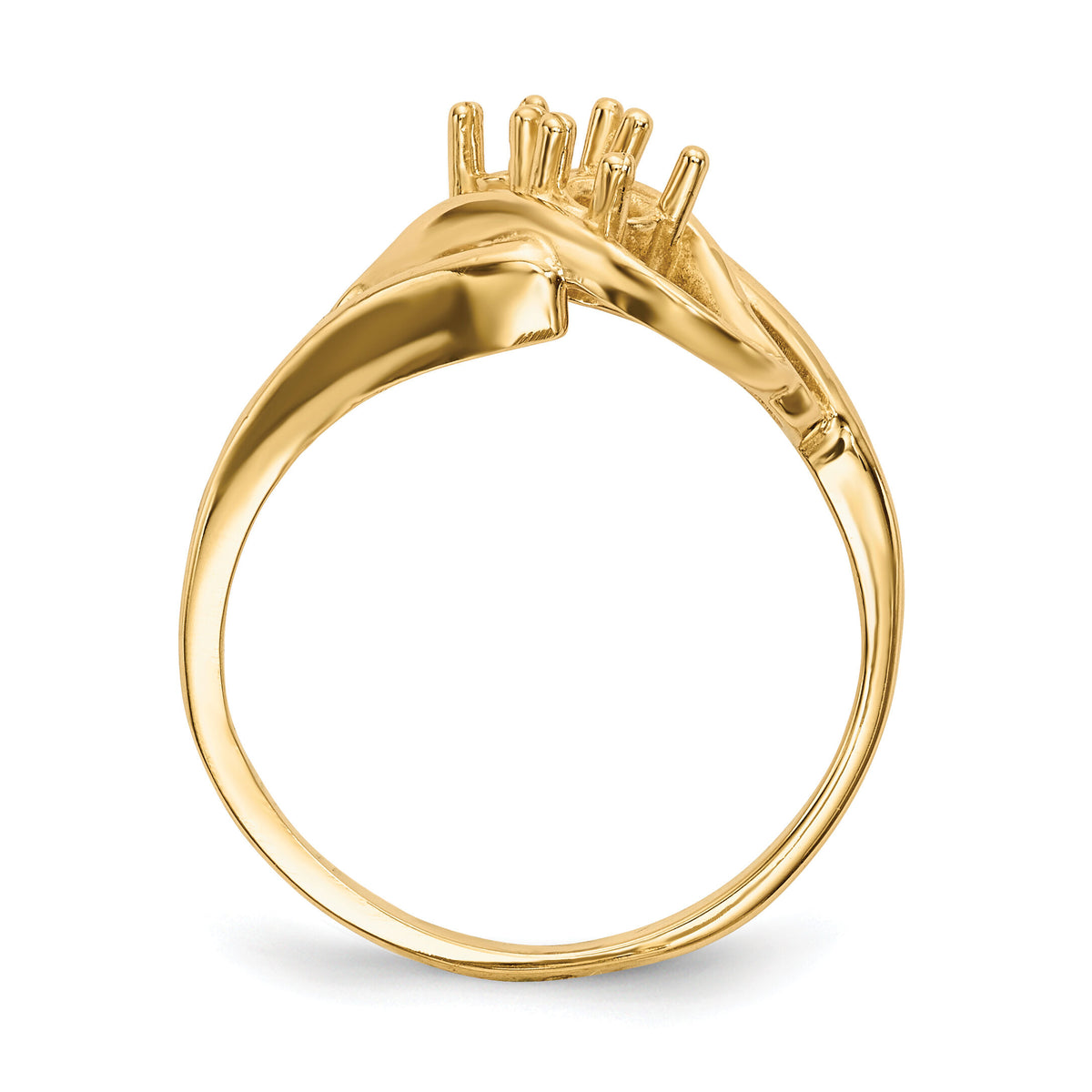 14k Polished 2-Stone Mothers Ring Mounting-XMR1/2