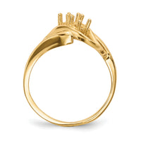 14k Polished 2-Stone Mothers Ring Mounting-XMR1/2