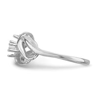 14k White Gold Polished 2-Stone Mothers Ring Mounting-XMR1/2W