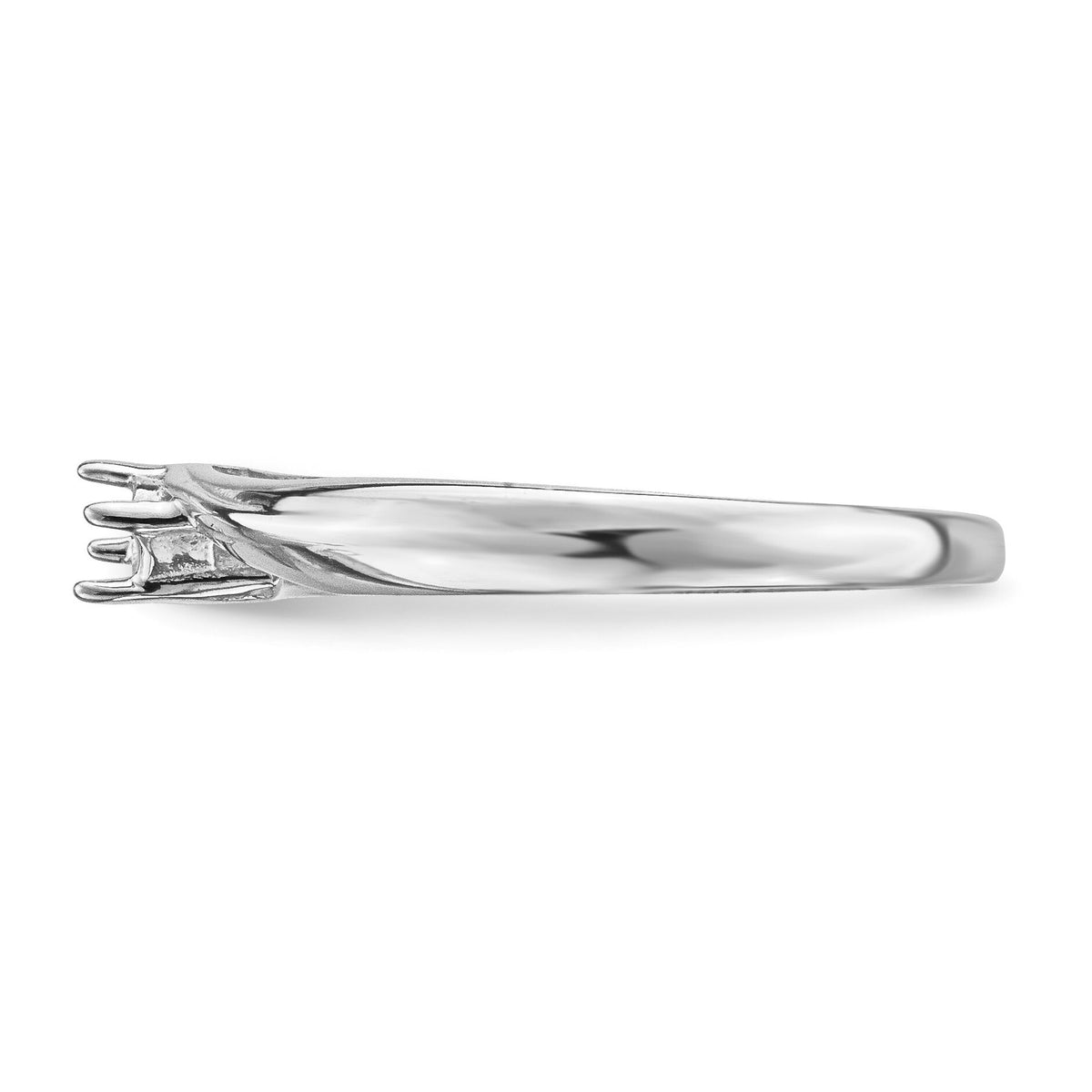 14k White Gold Polished 1-Stone Mothers Ring Mounting-XMR10/1W