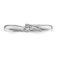 14k White Gold Polished 1-Stone Mothers Ring Mounting-XMR10/1W