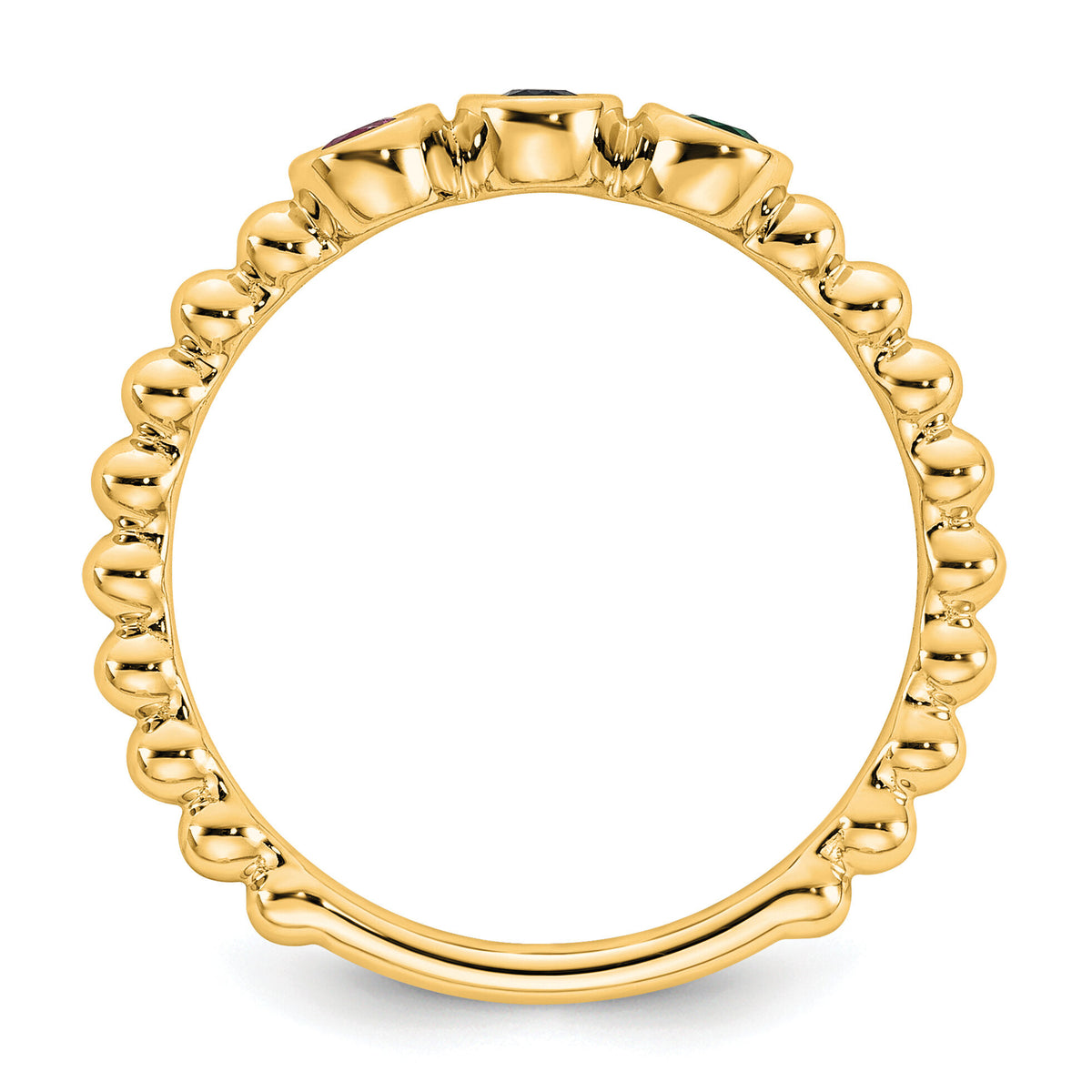 14k 3 Birthstone Mother's Ring Mounting-XMR102/3Y