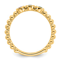 14k 3 Birthstone Mother's Ring Mounting-XMR102/3Y