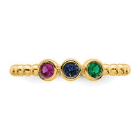 14k 3 Birthstone Mother's Ring Mounting-XMR102/3Y