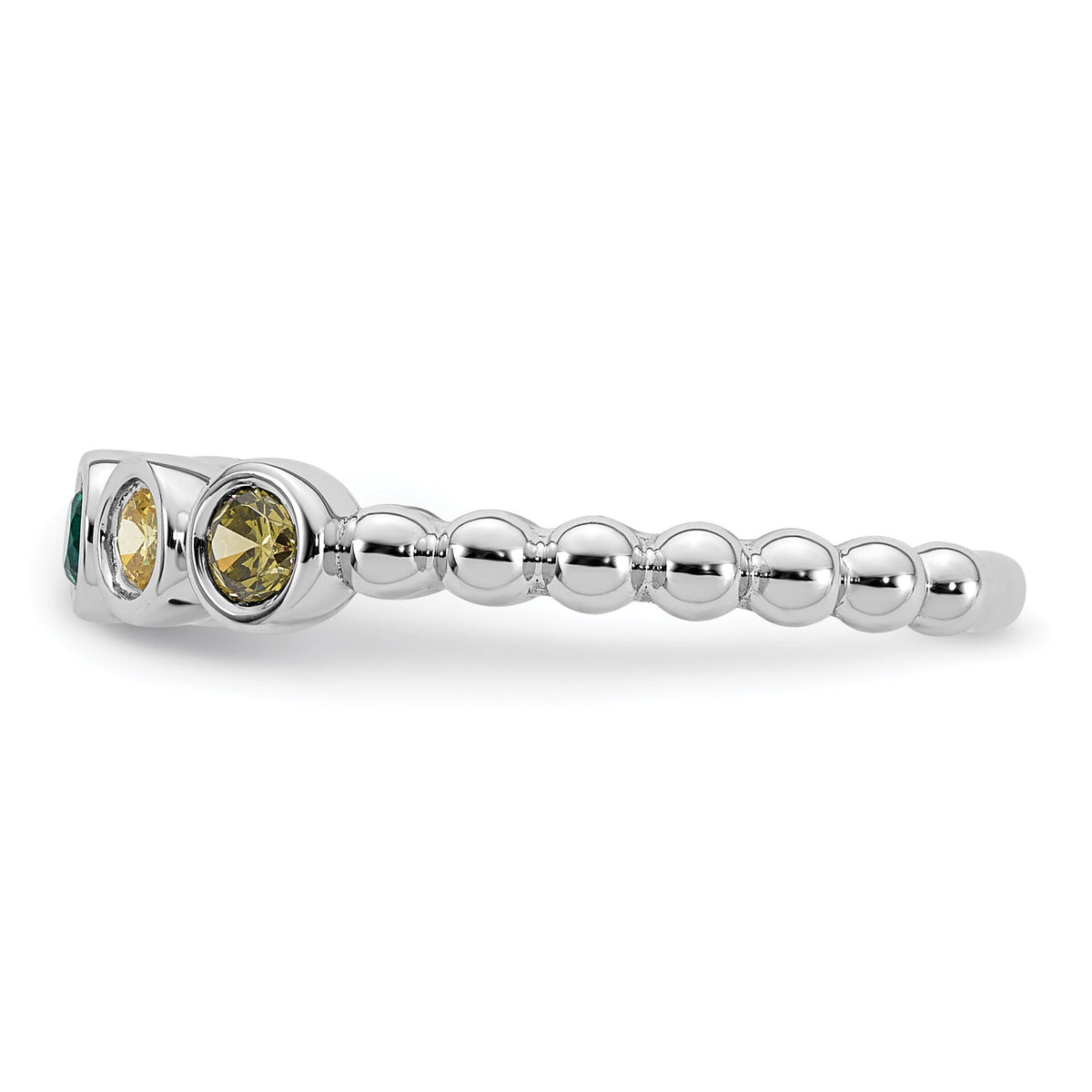 14k White Gold 5 Birthstone Mother's Ring Mounting-XMR102/5W