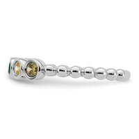 14k White Gold 5 Birthstone Mother's Ring Mounting-XMR102/5W