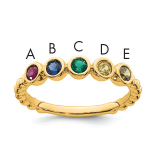 14k 5 Birthstone Mother's Ring Mounting-XMR102/5Y-7