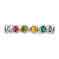 14k White Gold 8 Birthstone Mother's Ring-XMR102/8W