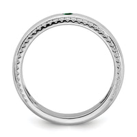 14k WG 1 Birthstone and Diamond Mother's Ring Semi-mount-XMR103/1W