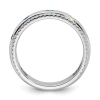 14k WG 5 Birthstone and Diamond Mother's Ring Semi-mount-XMR103/5W