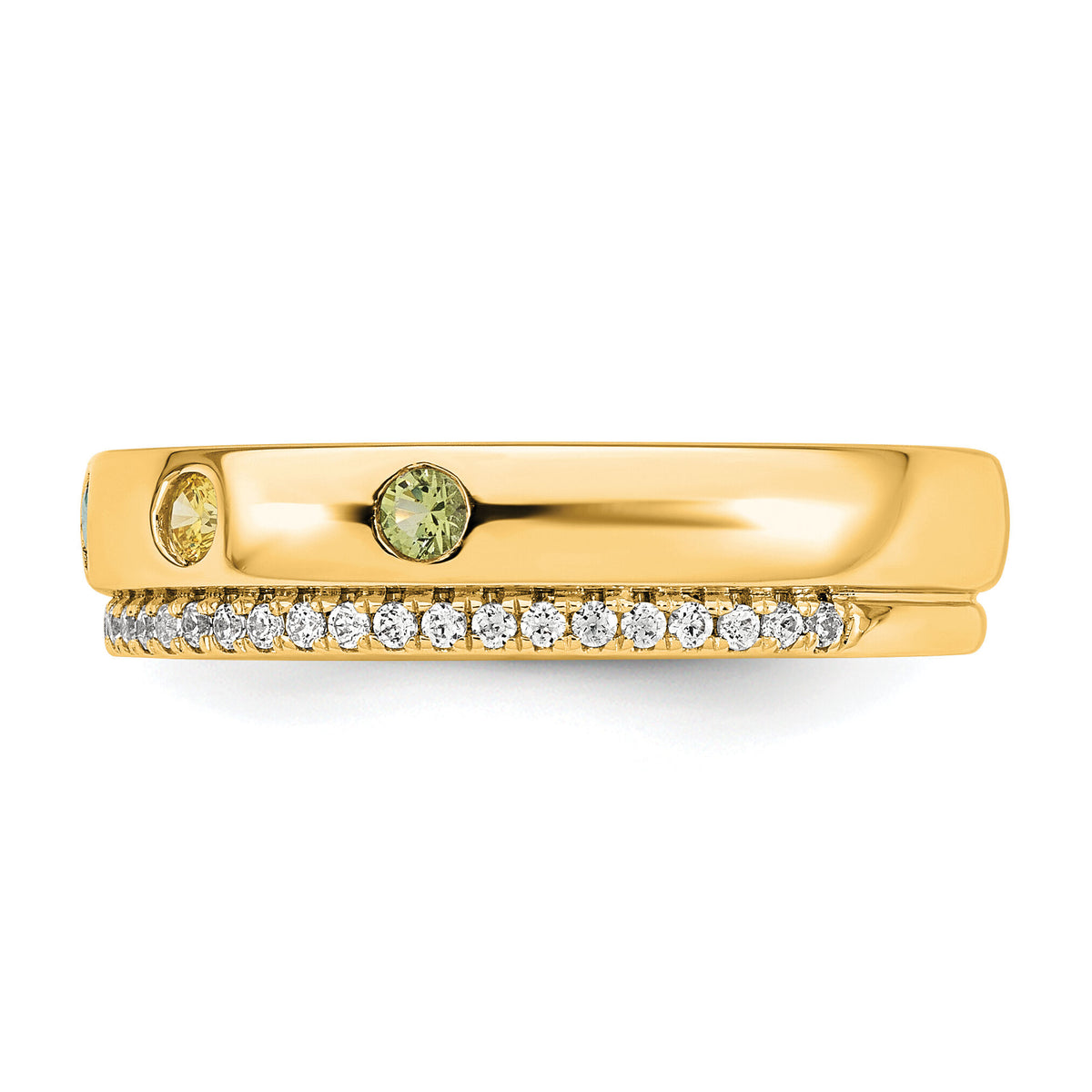 14k 5 Birthstone and Diamond Mother's Ring Semi-mount-XMR103/5Y