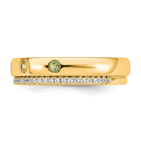 14k 5 Birthstone and Diamond Mother's Ring Semi-mount-XMR103/5Y