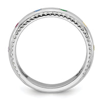 14k WG 6 Birthstone and Diamond Mother's Ring Semi-mount-XMR103/6W