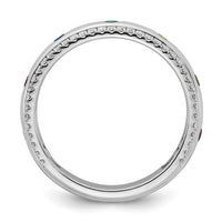 14k WG 7 Birthstone and Diamond Mother's Ring Semi-mount-XMR103/7W