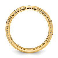14k 7 Birthstone and Diamond Mother's Ring Semi-mount-XMR103/7Y