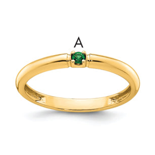 14k Yellow  Gold Mother's Ring Mounting-XMR104/1Y-7