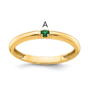 14k Yellow Gold Mother's Ring Mounting-XMR104/1Y