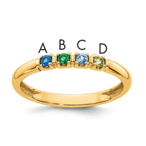 14k Yellow Gold Mother's Ring Mounting-XMR104/4Y