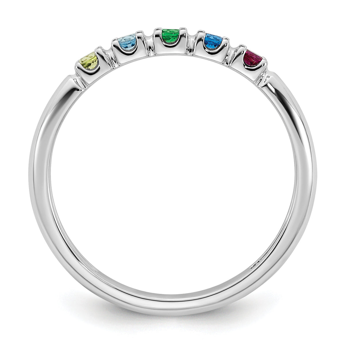 14k White gold Mother's Ring Mounting-XMR104/5W