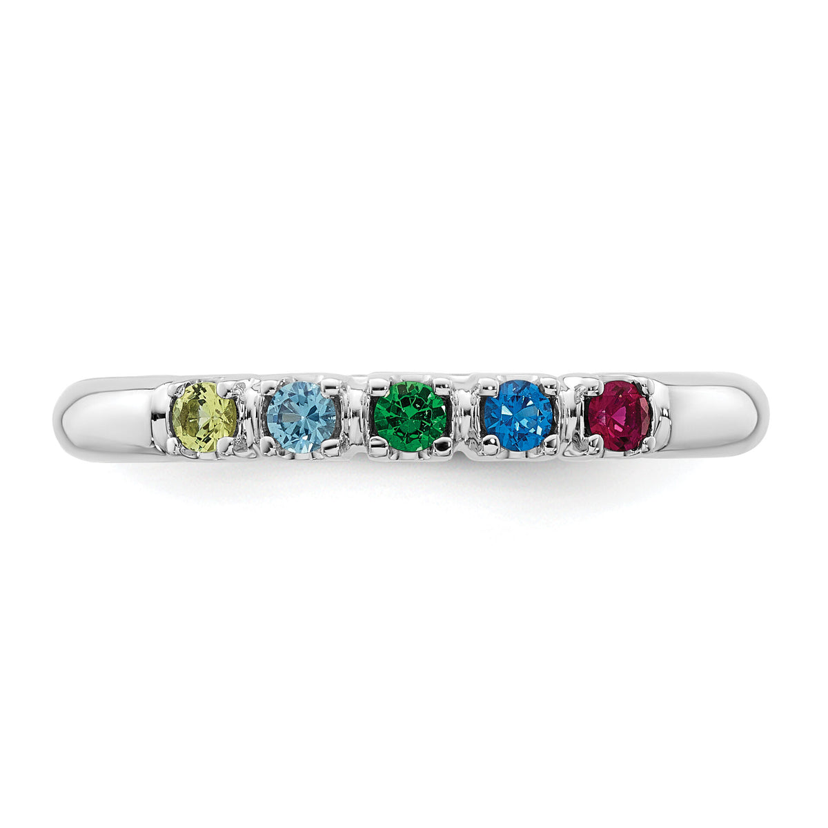 14k White gold Mother's Ring Mounting-XMR104/5W