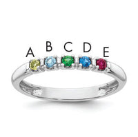 14k White gold Mother's Ring Mounting-XMR104/5W