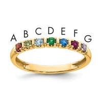 14k Yellow Gold Mother's Ring Mounting-XMR104/7Y
