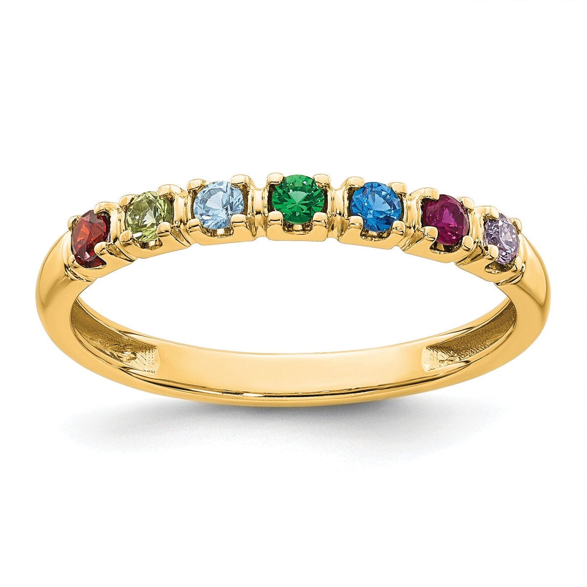 14k Yellow Gold Mother's Ring Mounting-XMR104/7Y