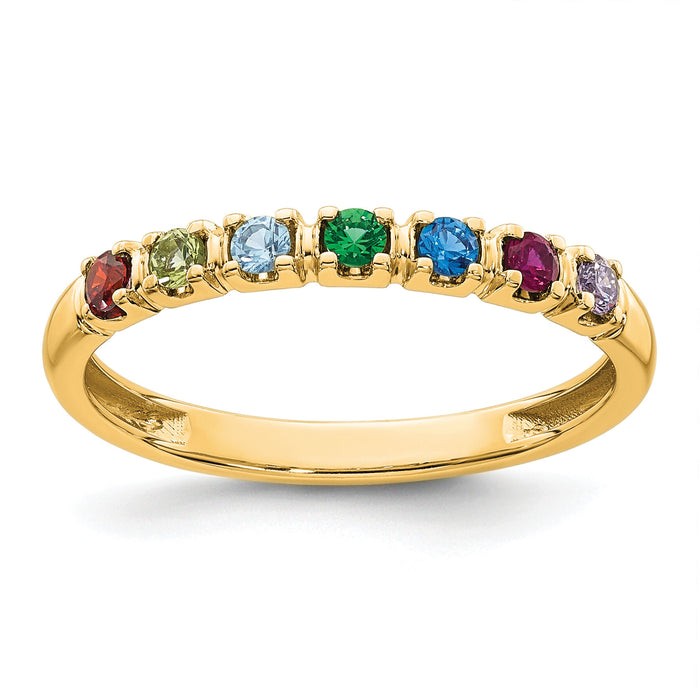 14k Yellow Gold Mother's Ring Mounting-XMR104/7Y