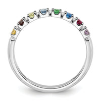 14k White Gold Mother's Ring Mounting-XMR104/8W