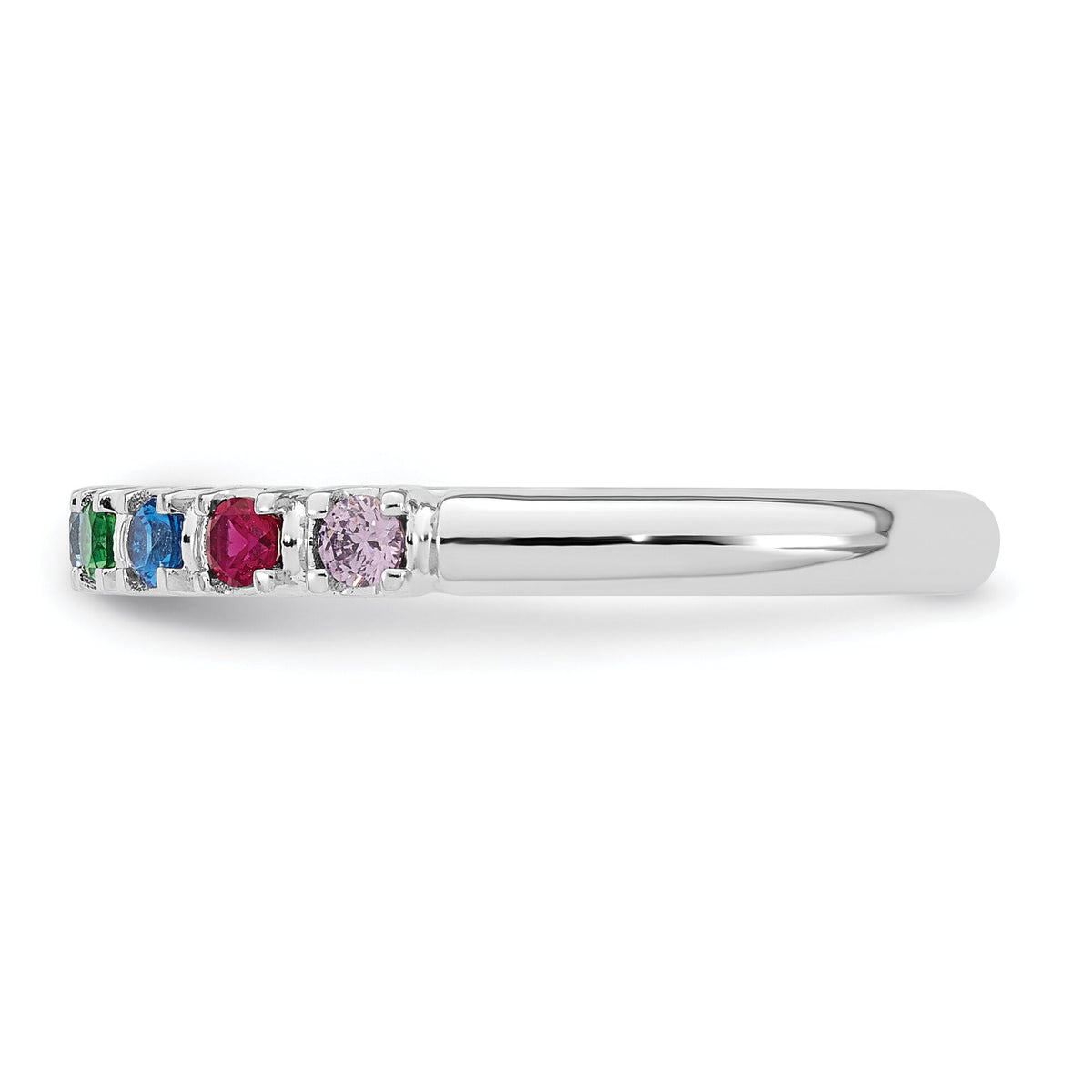 14k White Gold Mother's Ring Mounting-XMR104/8W