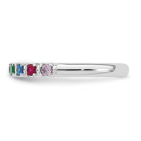 14k White Gold Mother's Ring Mounting-XMR104/8W