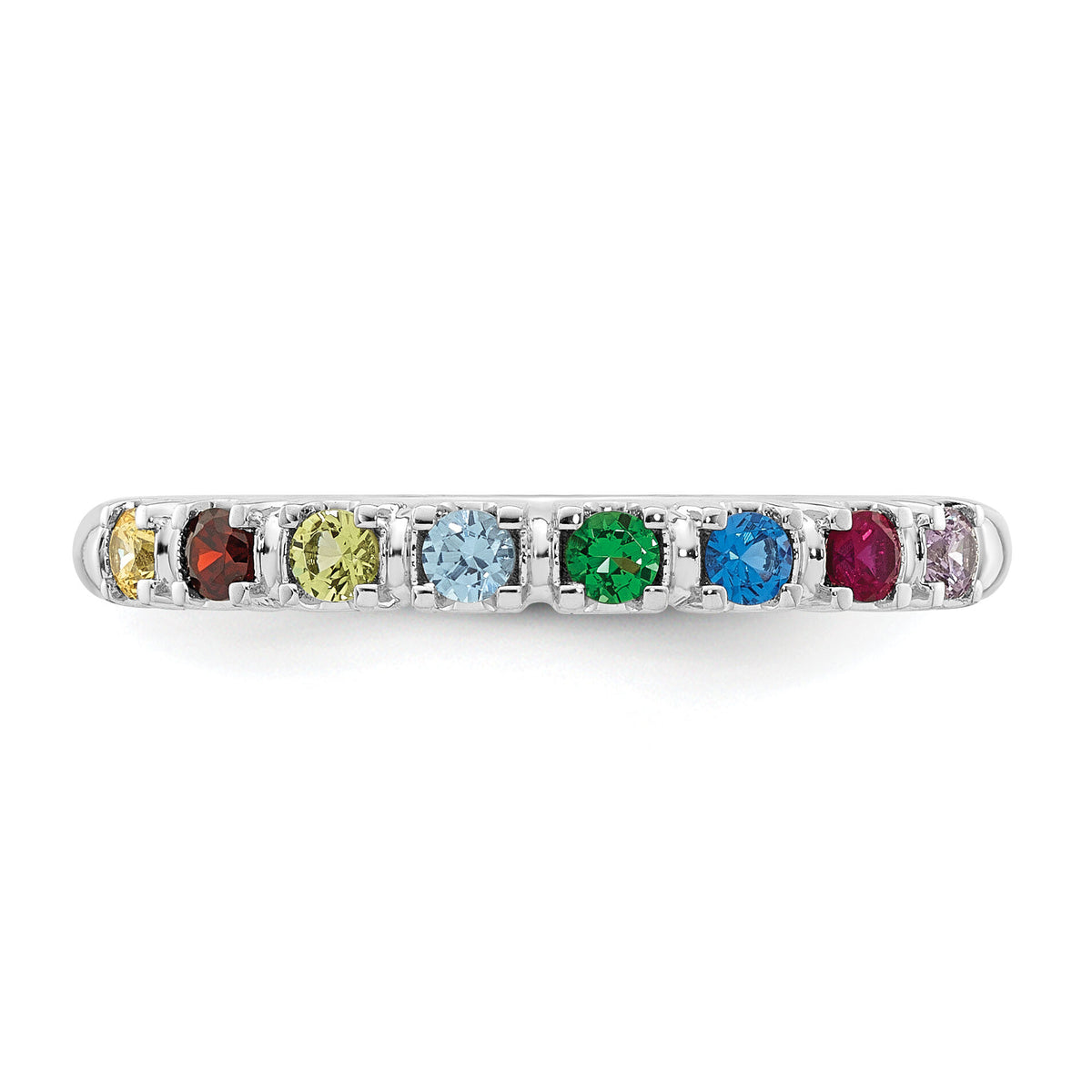 14k White Gold Mother's Ring Mounting-XMR104/8W