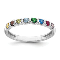 14k White Gold Mother's Ring Mounting-XMR104/8W